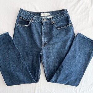 Vintage 90s Jones Sport High Rise Straight Leg Mom Jeans Cotton Dark Wash 8